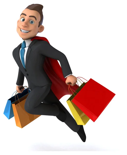 Fun cartoon businessman — Stock Photo, Image