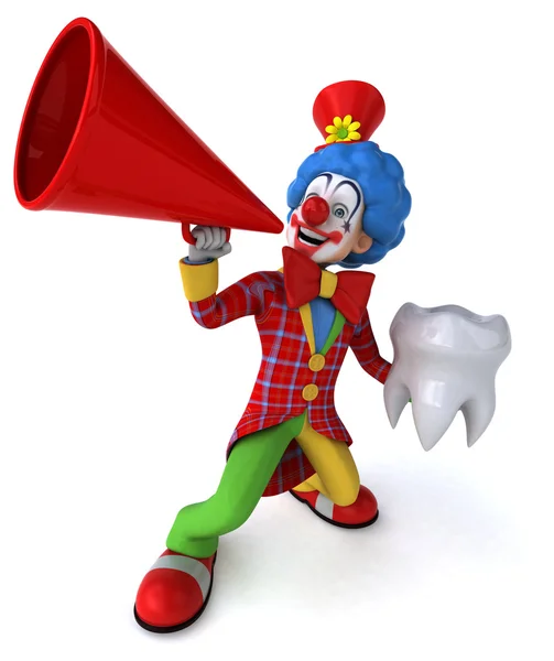 Leuke cartoon clown — Stockfoto