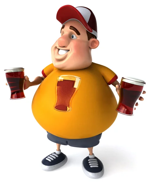 面白い男が太りすぎ — ストック写真