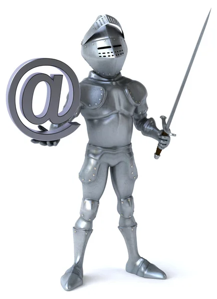 Fun cartoon knight — Stock Photo, Image