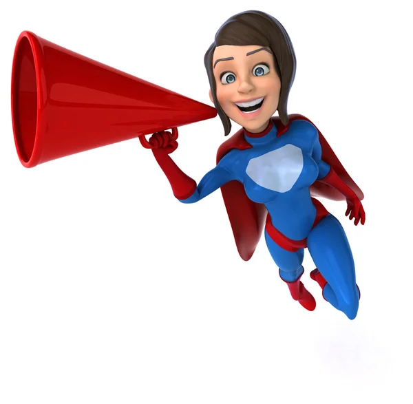 Fun cartoon superhero — Stock Photo, Image