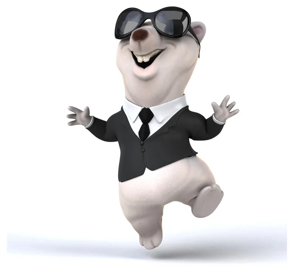 White bear in sunglasses — Stock Photo, Image