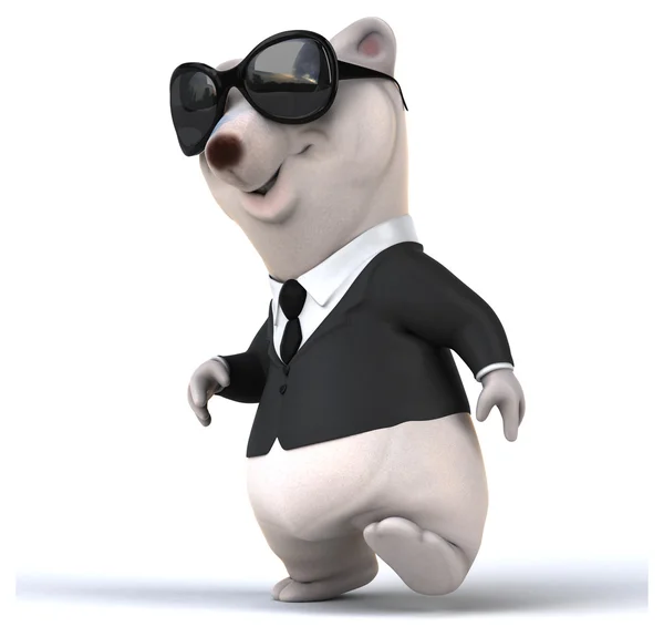 White bear in sunglasses — Stock Photo, Image