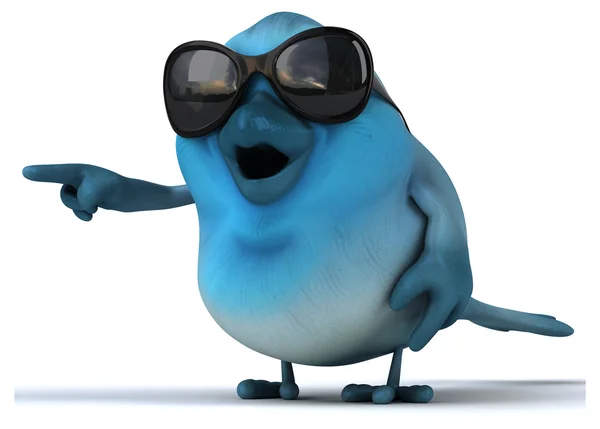 Uccello blu cartone animato — Foto Stock