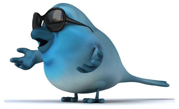 Kreslený modrý pták — Stock fotografie