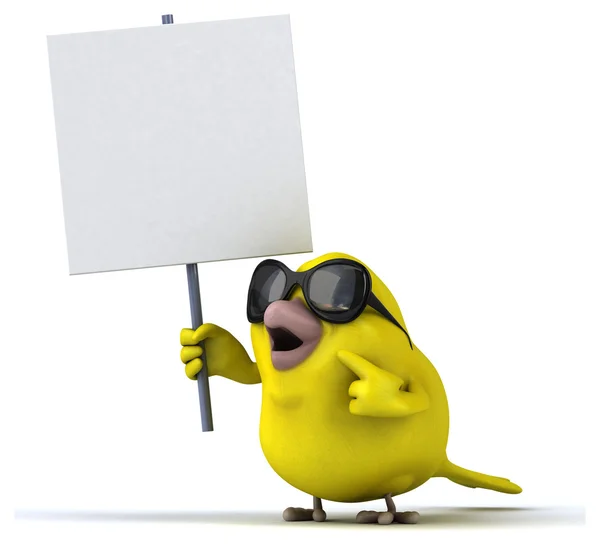 Cartoon Yellow bird — Stock Photo, Image