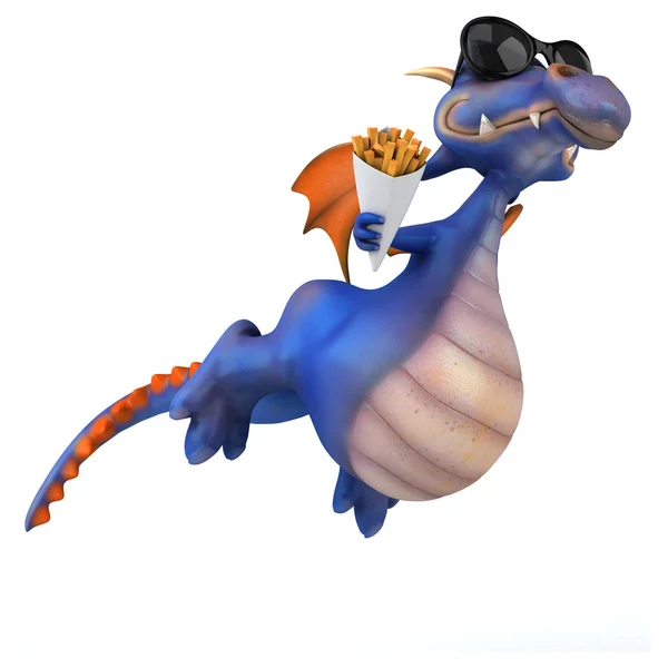 Leuke cartoon dragon — Stockfoto