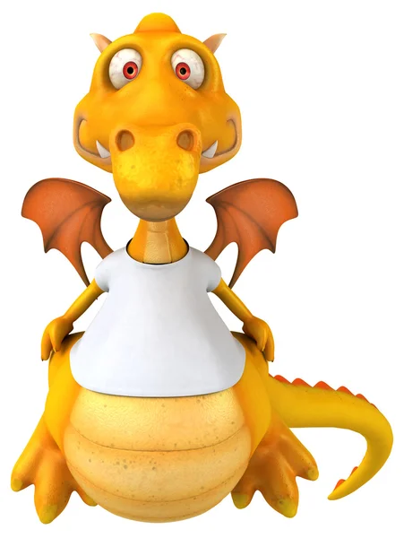 Dragon in  white t shirt — Stock Photo, Image