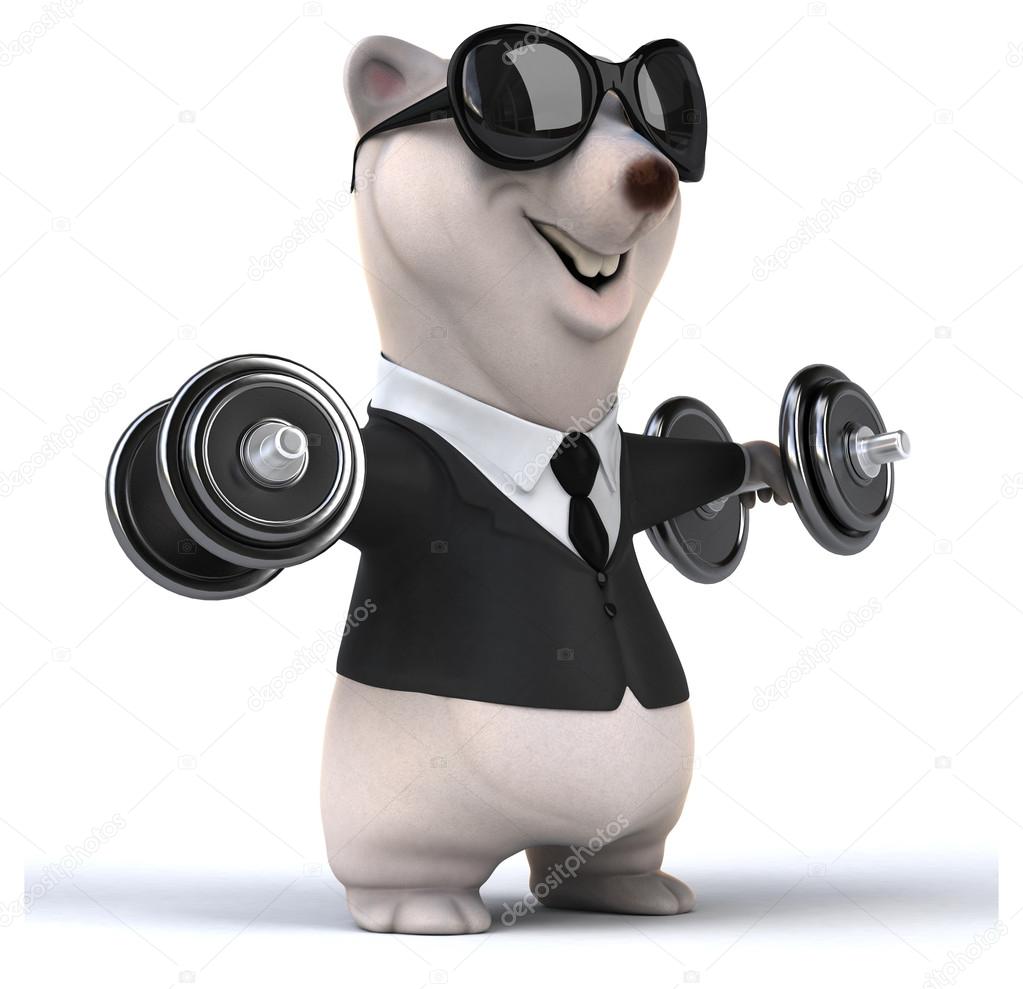 Fun bear with weights