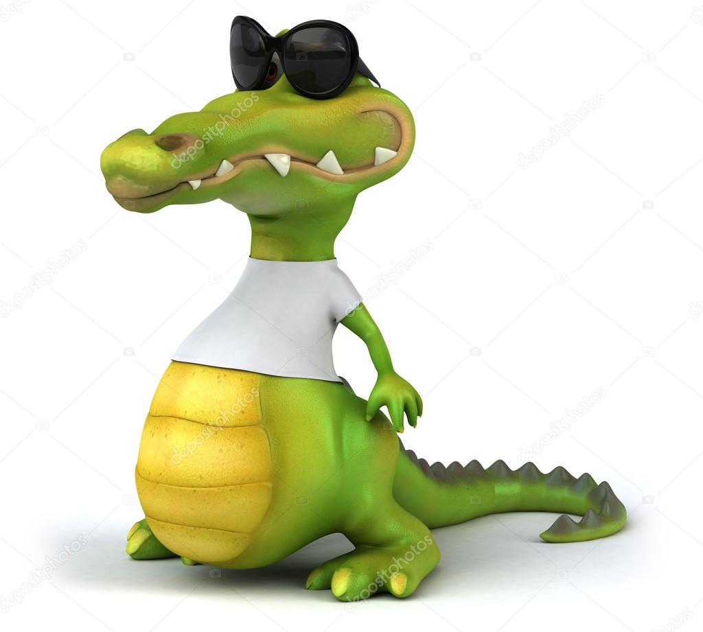 alligator wearing a shirt