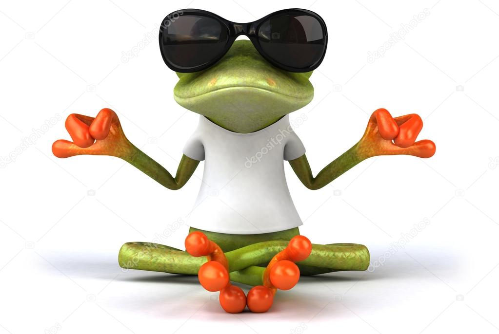 Frog with a white t shirt