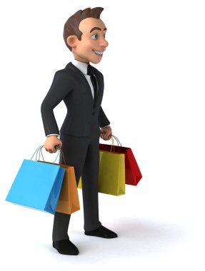 Eğlenceli karikatür işadamı