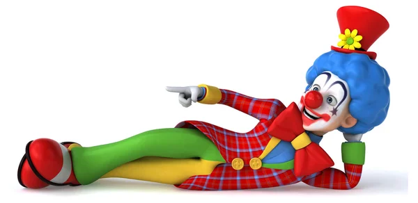 Divertente clown cartone animato — Foto Stock