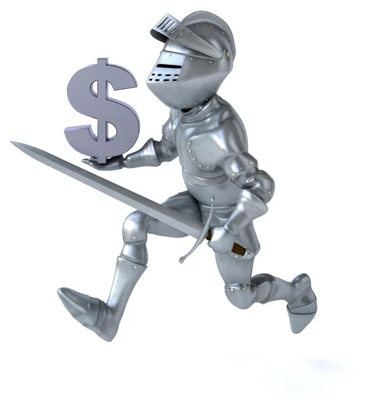 Fun cartoon knight — Stock Photo, Image