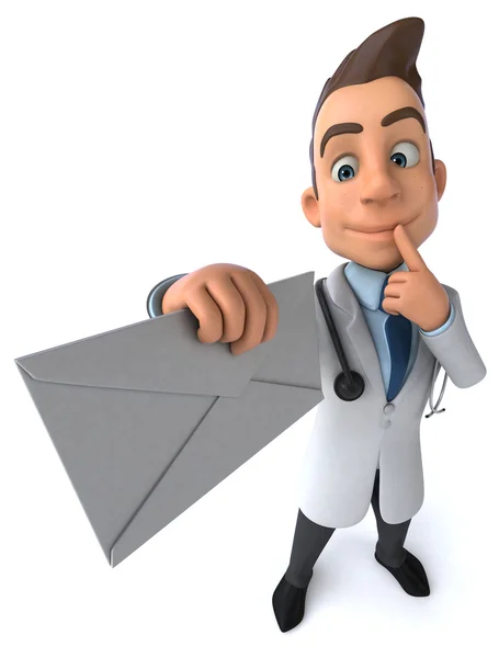 Divertente medico cartone animato — Foto Stock