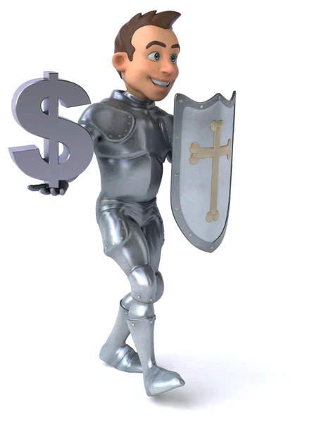 Fun cartoon knight — Stock Photo, Image