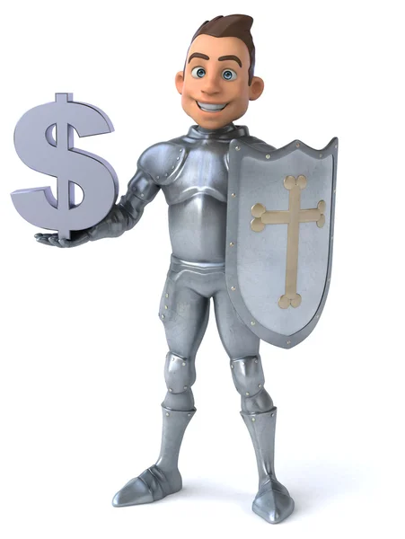 Fun cartoon knight — Stock Photo, Image