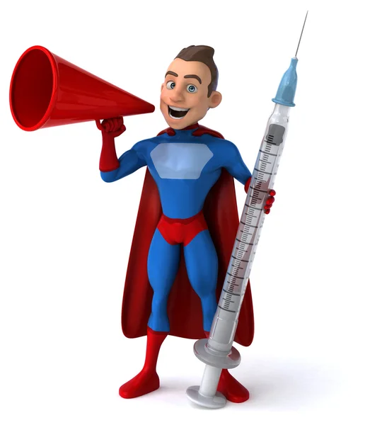 Fun cartoon superhero — Stock Photo, Image