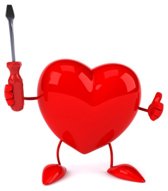 Eğlenceli çizgi film kalp