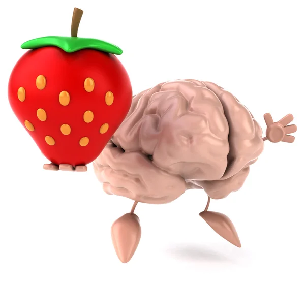 Spaß Cartoon Gehirn — Stockfoto