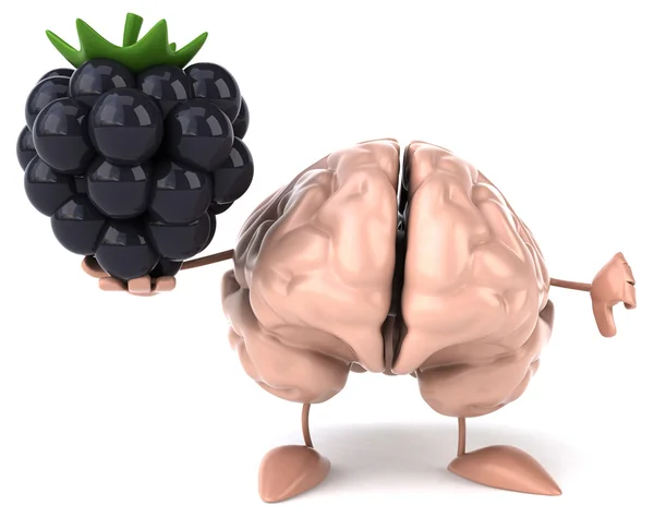 Zábavné kreslené mozek — Stock fotografie