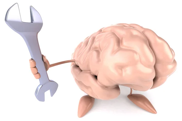 Fun cartoon brain — Stock Photo, Image