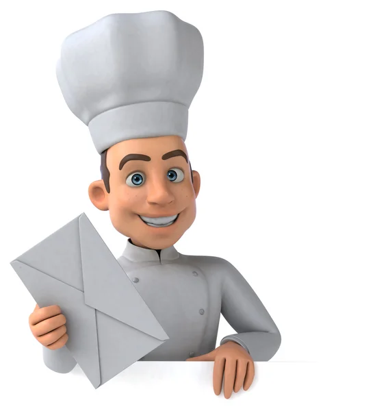 Zabawy kreskówka kucharz z list — Zdjęcie stockowe