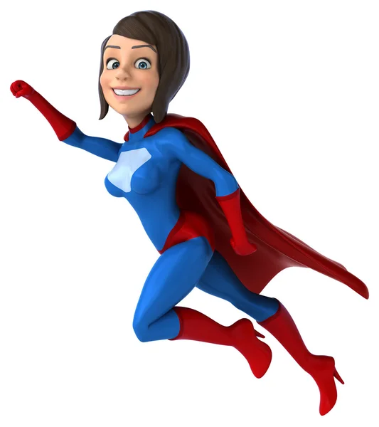 Fun female superhero — Stock Photo, Image