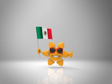 Güneş bayrak ile eğlenceli