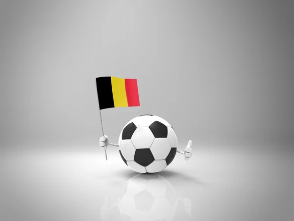 Cartoon Fotboll boll med flagga — Stockfoto