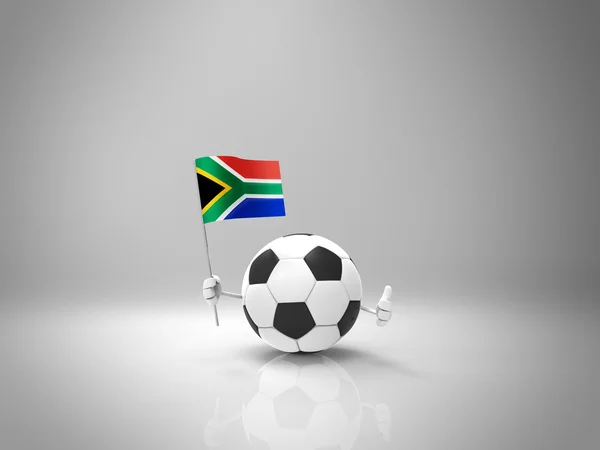 Cartoon Football ball with flag — Stock Photo, Image