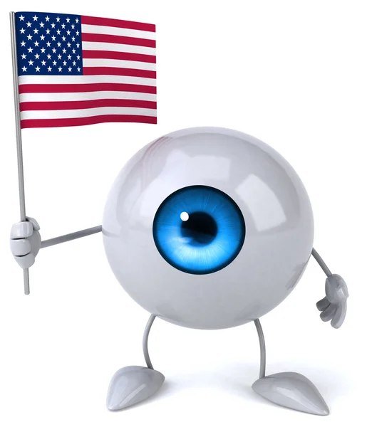 Fun eye with flag — Stock Photo, Image