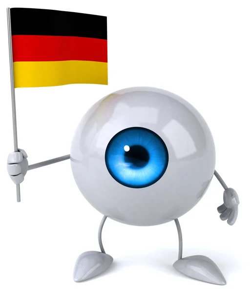 Fun eye with flag — Stock Photo, Image