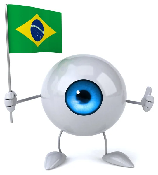 Fun eye with flag — Stock Photo, Image