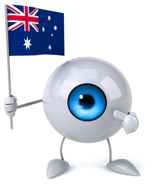 Fun eye with flag — Stock Photo, Image