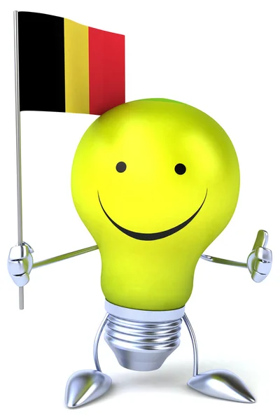 Fun light bulb with flag — Stock Photo, Image