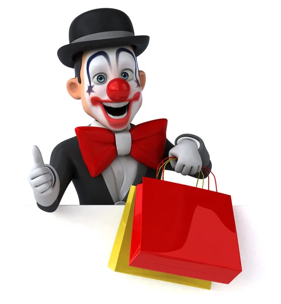 Leuke cartoon clown — Stockfoto