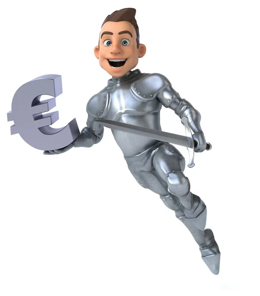 Morsom ridder med euro – stockfoto