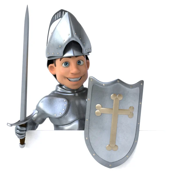Fun cartoon knight — Stock Photo, Image