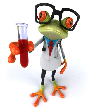 Eğlenceli kurbağa doktor