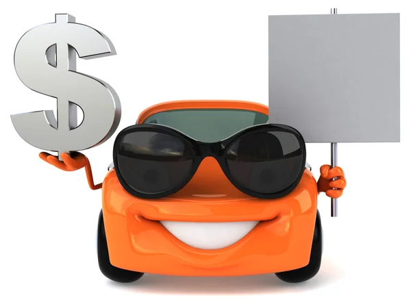 Leuke cartoon auto — Stockfoto