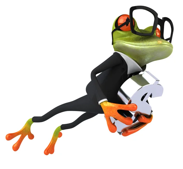 Funny cartoon frog — Stock Photo, Image