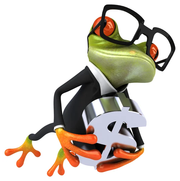 Funny cartoon frog — Stock Photo, Image