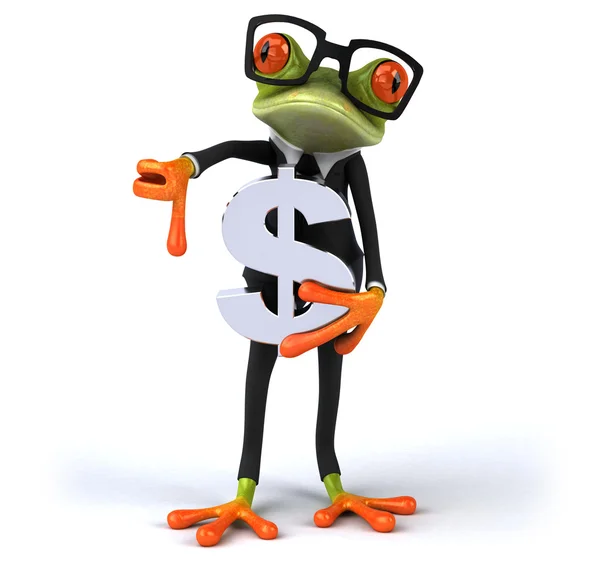 Кумедний мультфільм жаба — стокове фото