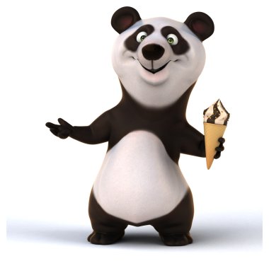 Eğlenceli çizgi film panda