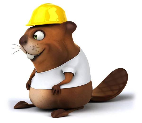 Fun cartoon beaver — Stock Photo, Image