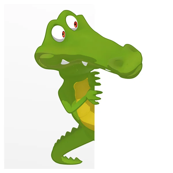 Crocodile de dessin animé amusant — Photo