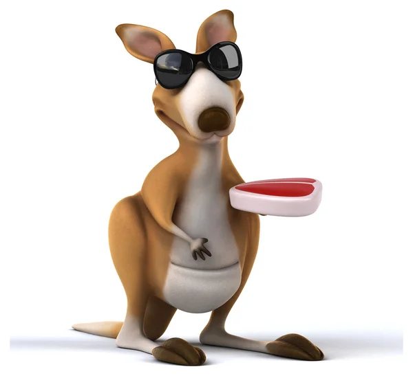 Funny cartoon kangaroo — Stock Photo, Image