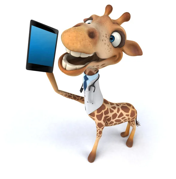 Divertidos dibujos animados jirafa — Foto de Stock