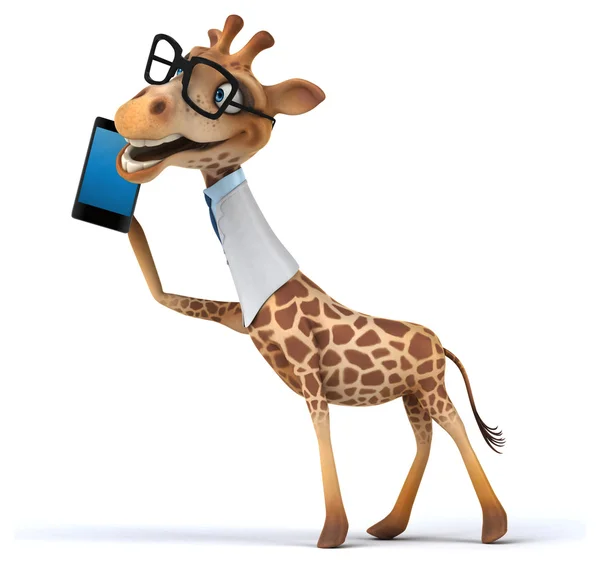 Girafa engraçada dos desenhos animados — Fotografia de Stock
